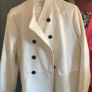 Old navy coat white worn once